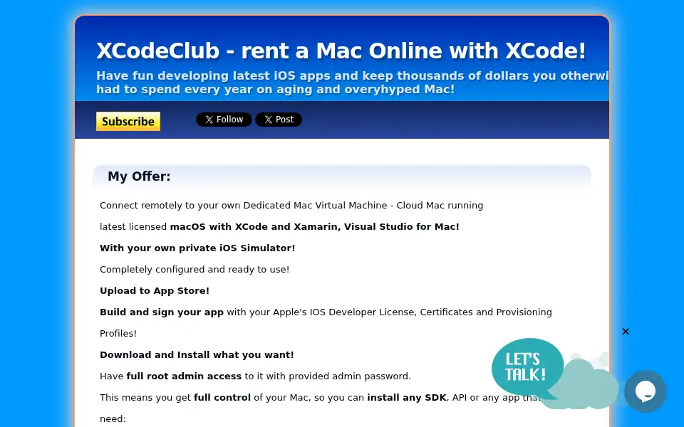 Screenshot of xcodeclub.com