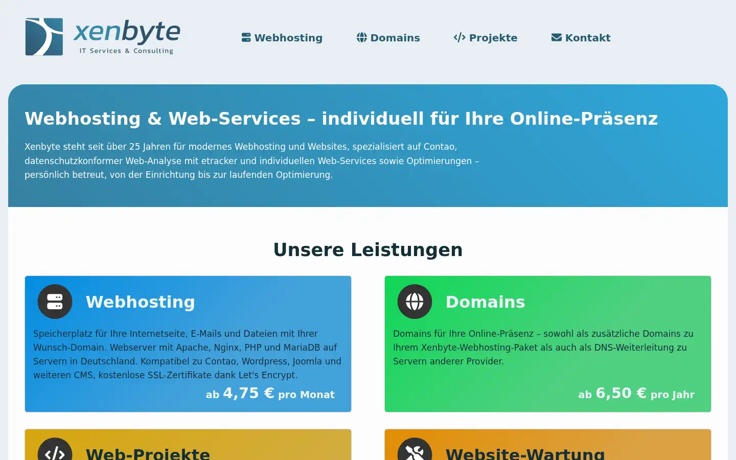 Screenshot of xenbyte.com