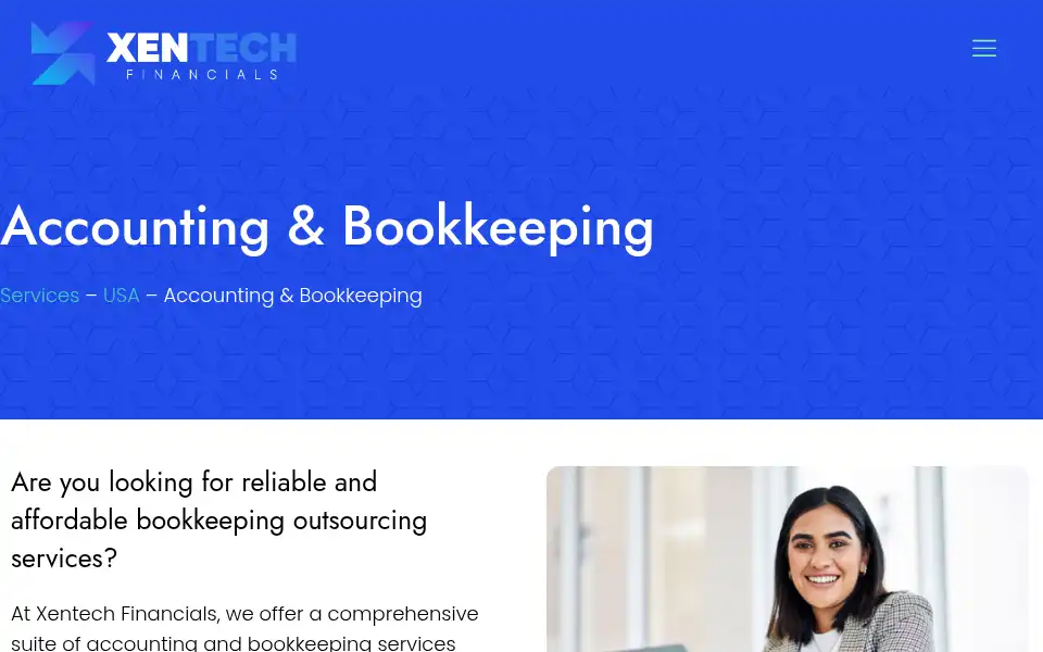 Screenshot of xentechfinancials.com