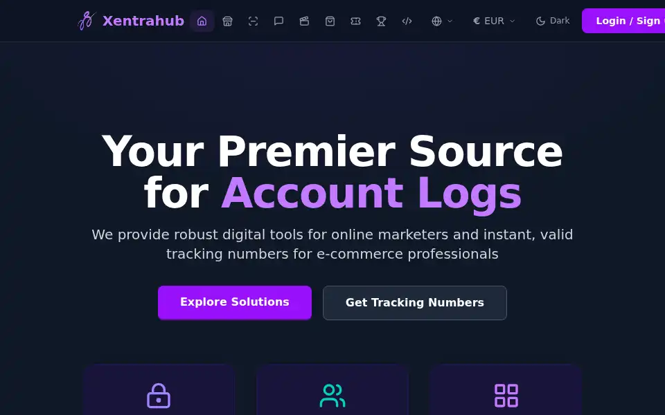 Screenshot of xentrahub.com