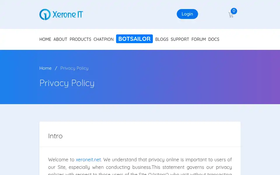 Screenshot of xeroneit.net