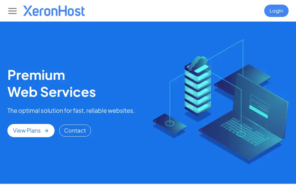 Screenshot of xeronhost.com