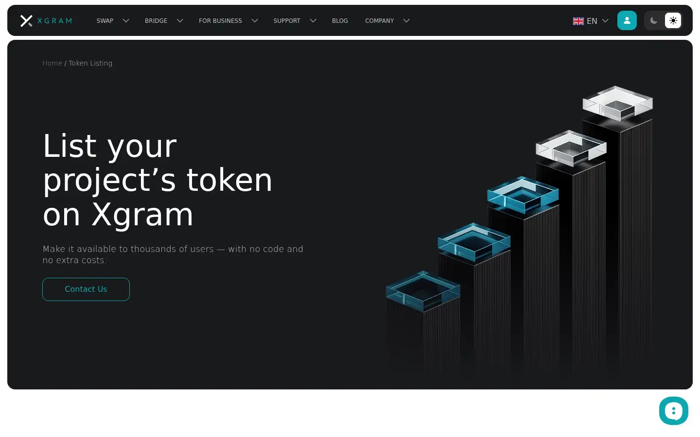 Screenshot of xgram.io