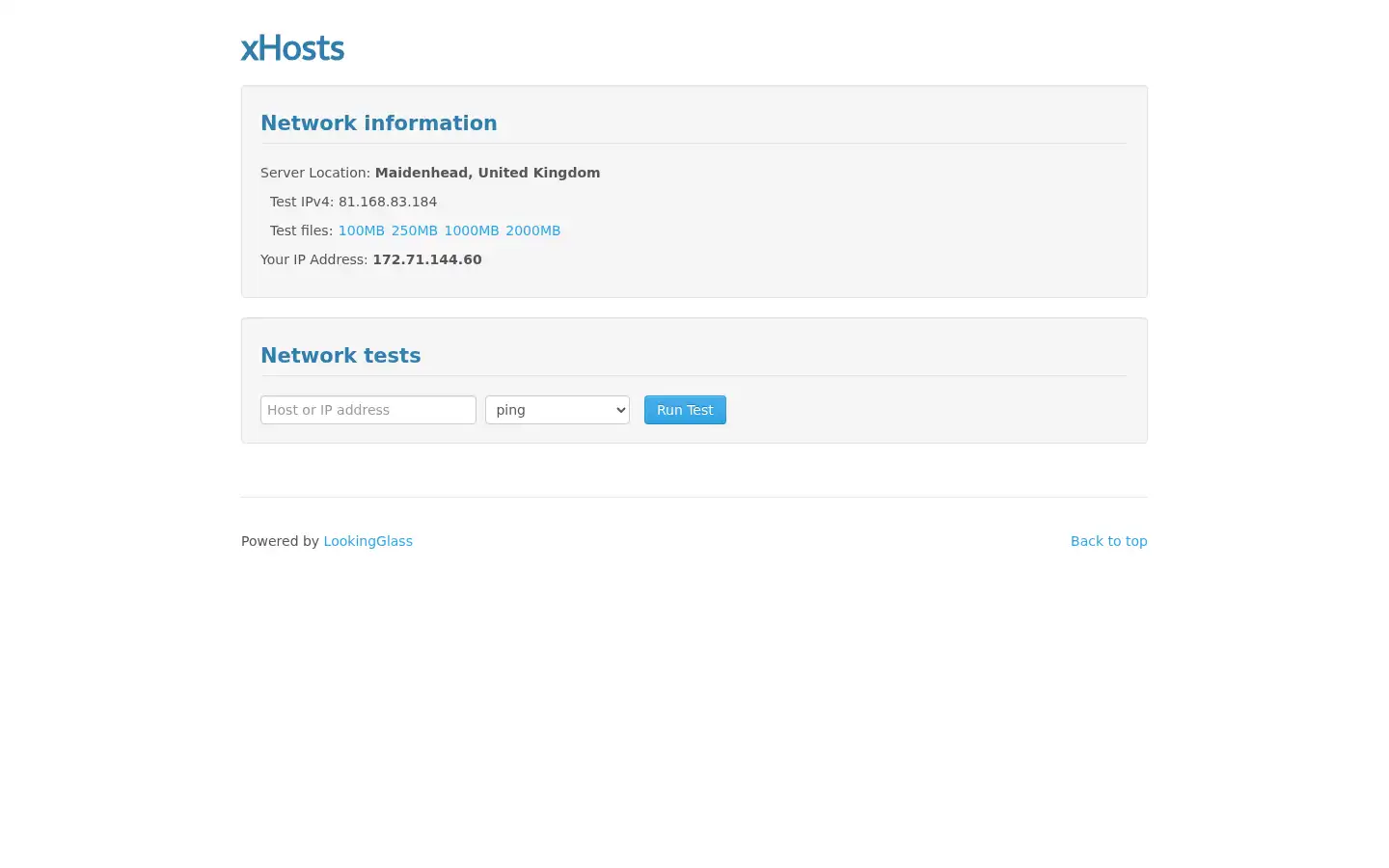 Screenshot of xhosts.uk