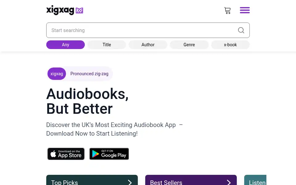 Screenshot of xigxag.co.uk
