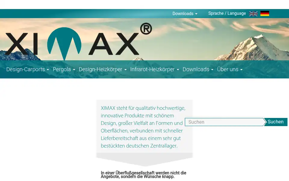 Screenshot of ximax.at
