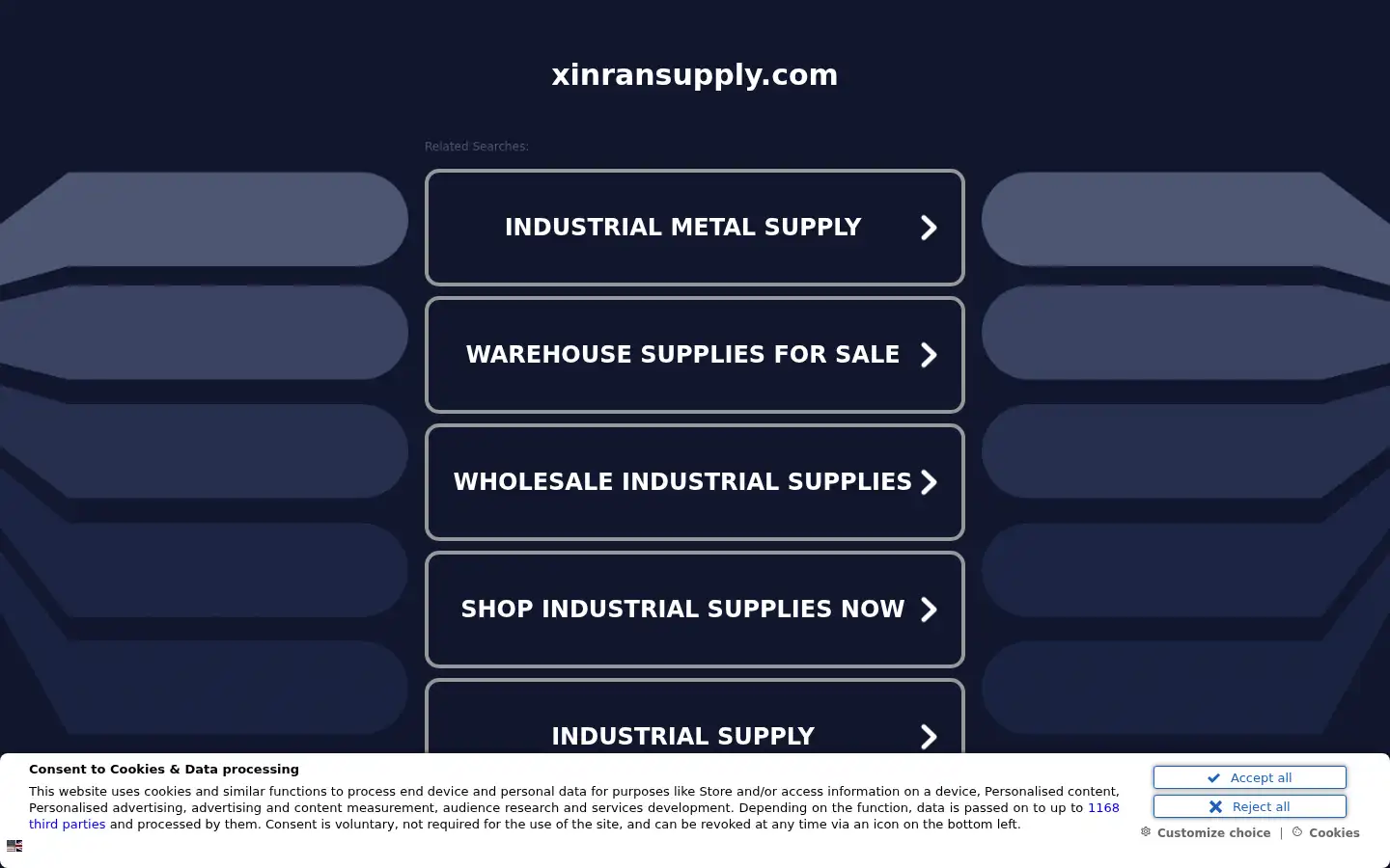 Screenshot of xinransupply.com