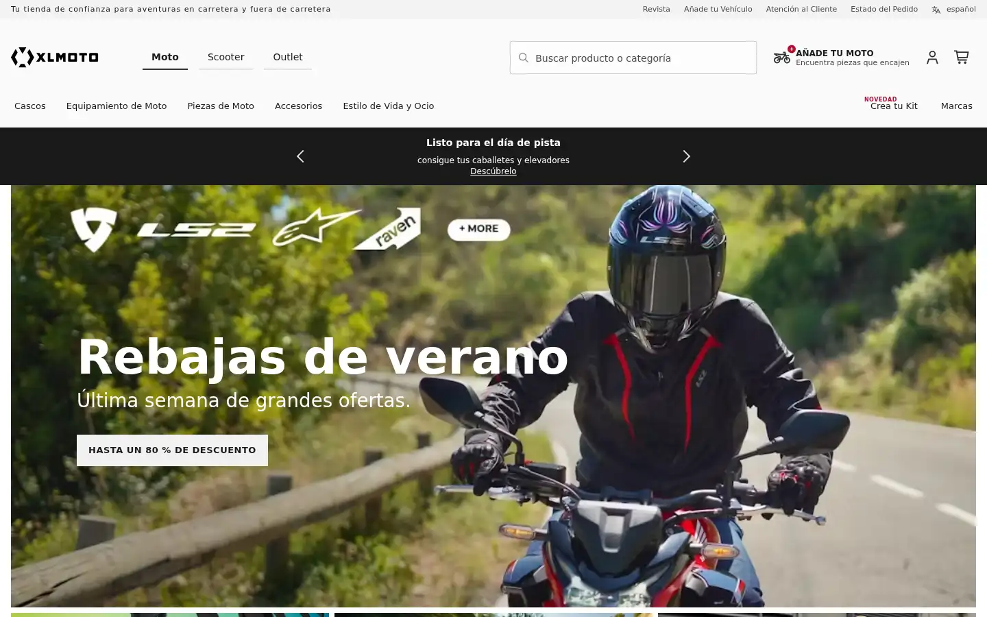 Screenshot of xlmoto.es
