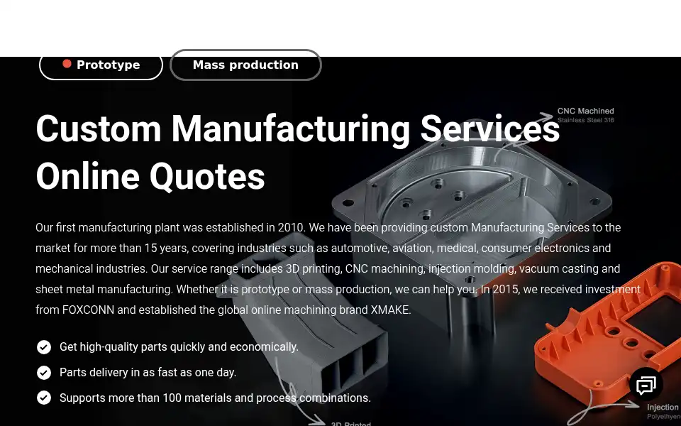 Screenshot of xmake.com