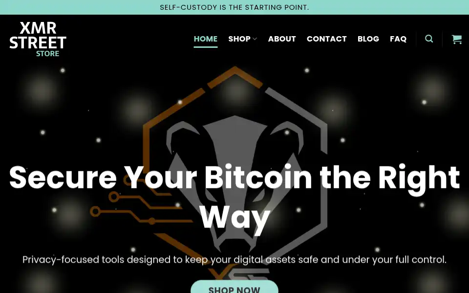 Screenshot of xmrstreet.store