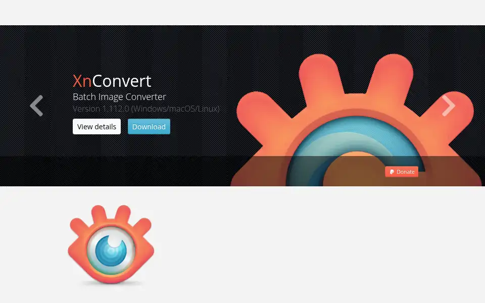 Screenshot of xnview.com