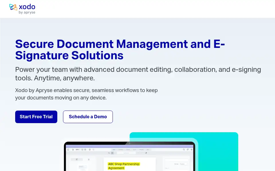 Screenshot of xodo.com
