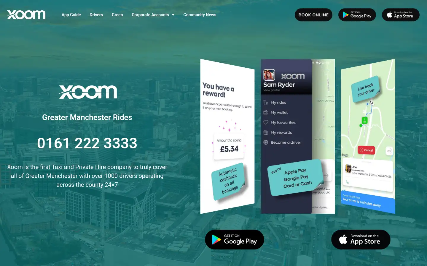 Screenshot of xoom.taxi