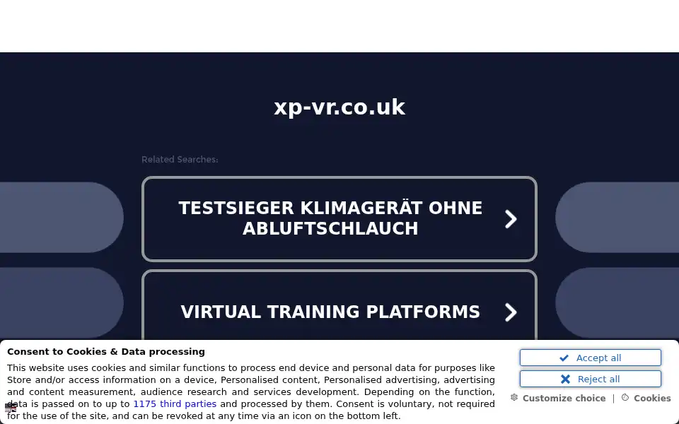 Screenshot of xp-vr.co.uk