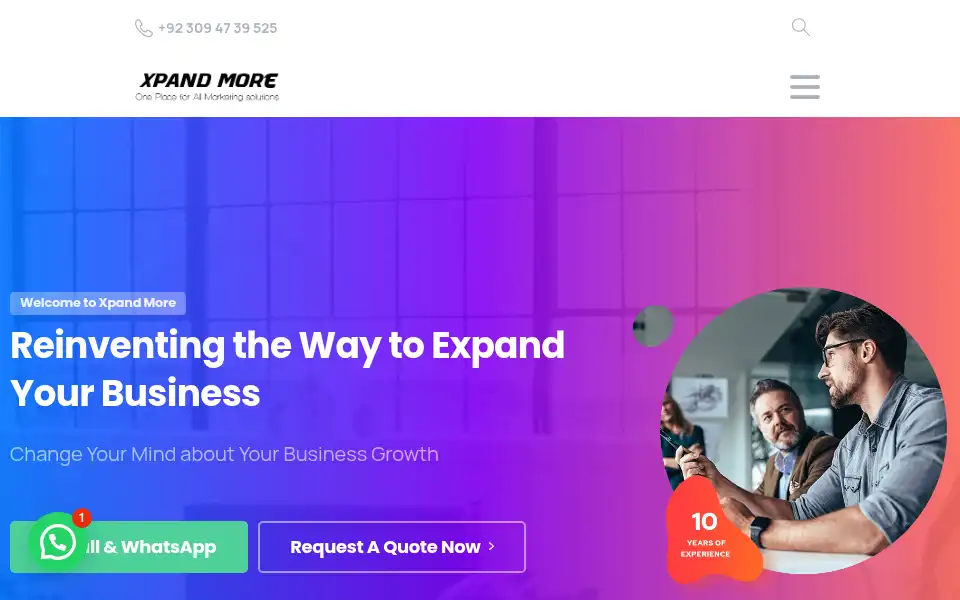 Screenshot of xpandmore.com
