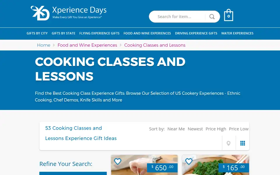 Screenshot of xperiencedays.com