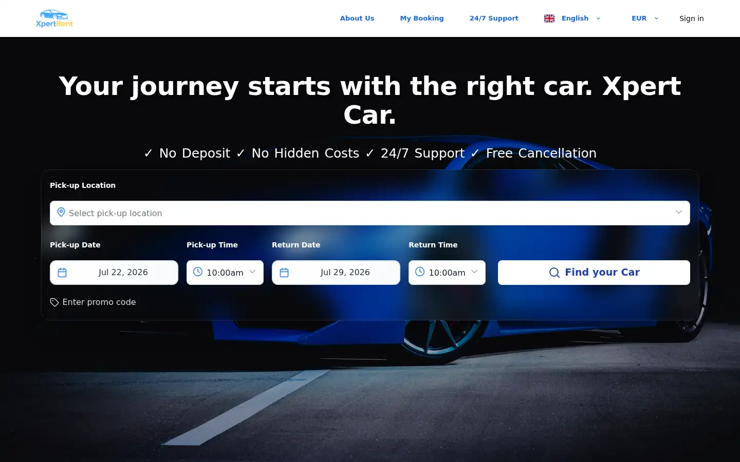 Screenshot of xpertrent.com