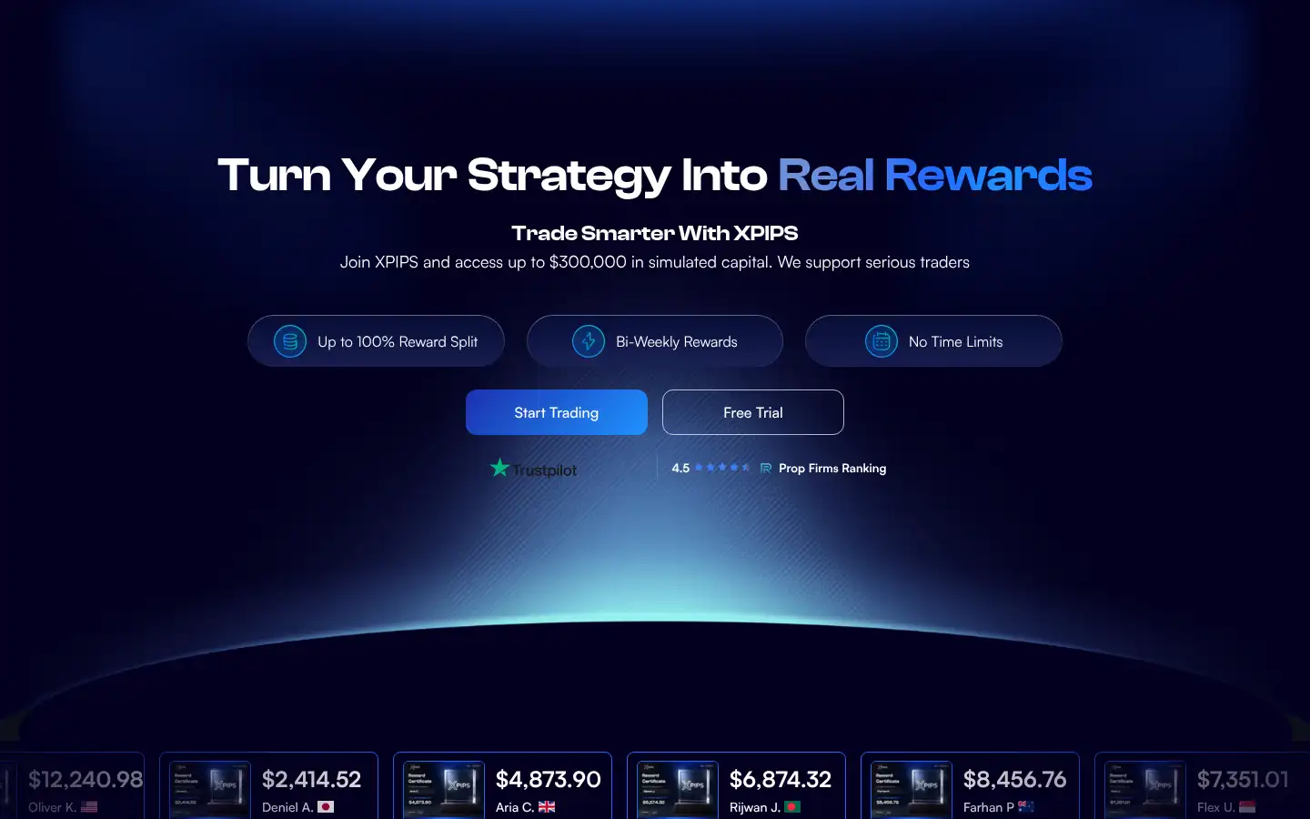 Screenshot of xpips.com