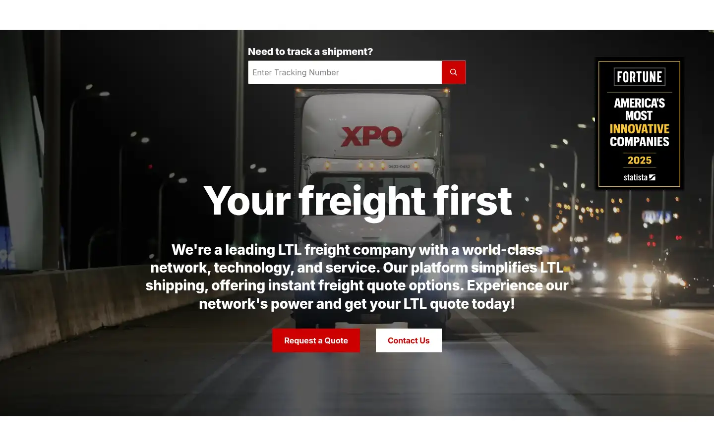 Screenshot of xpo.com