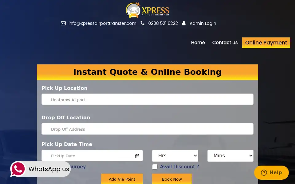 Screenshot of xpressairporttransfer.com