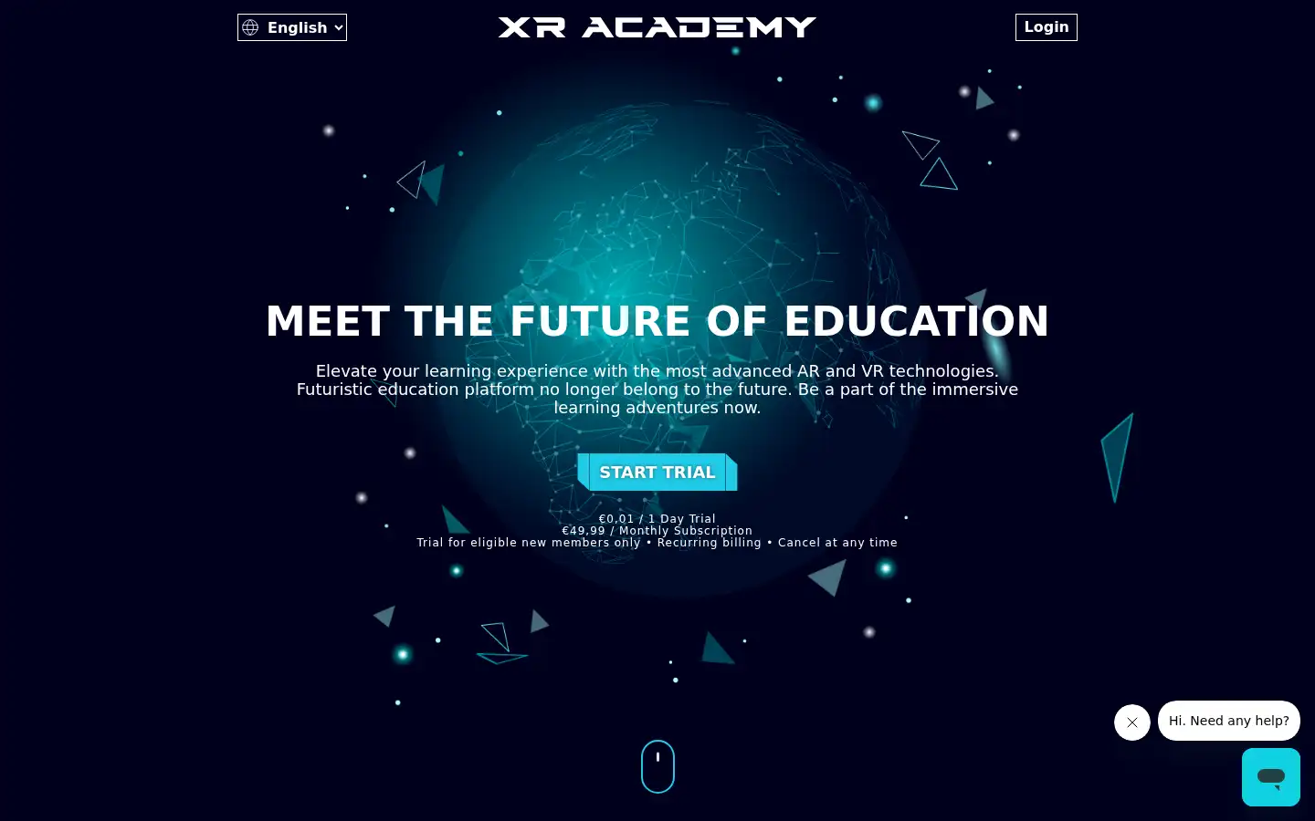 Screenshot of xr-academy.online