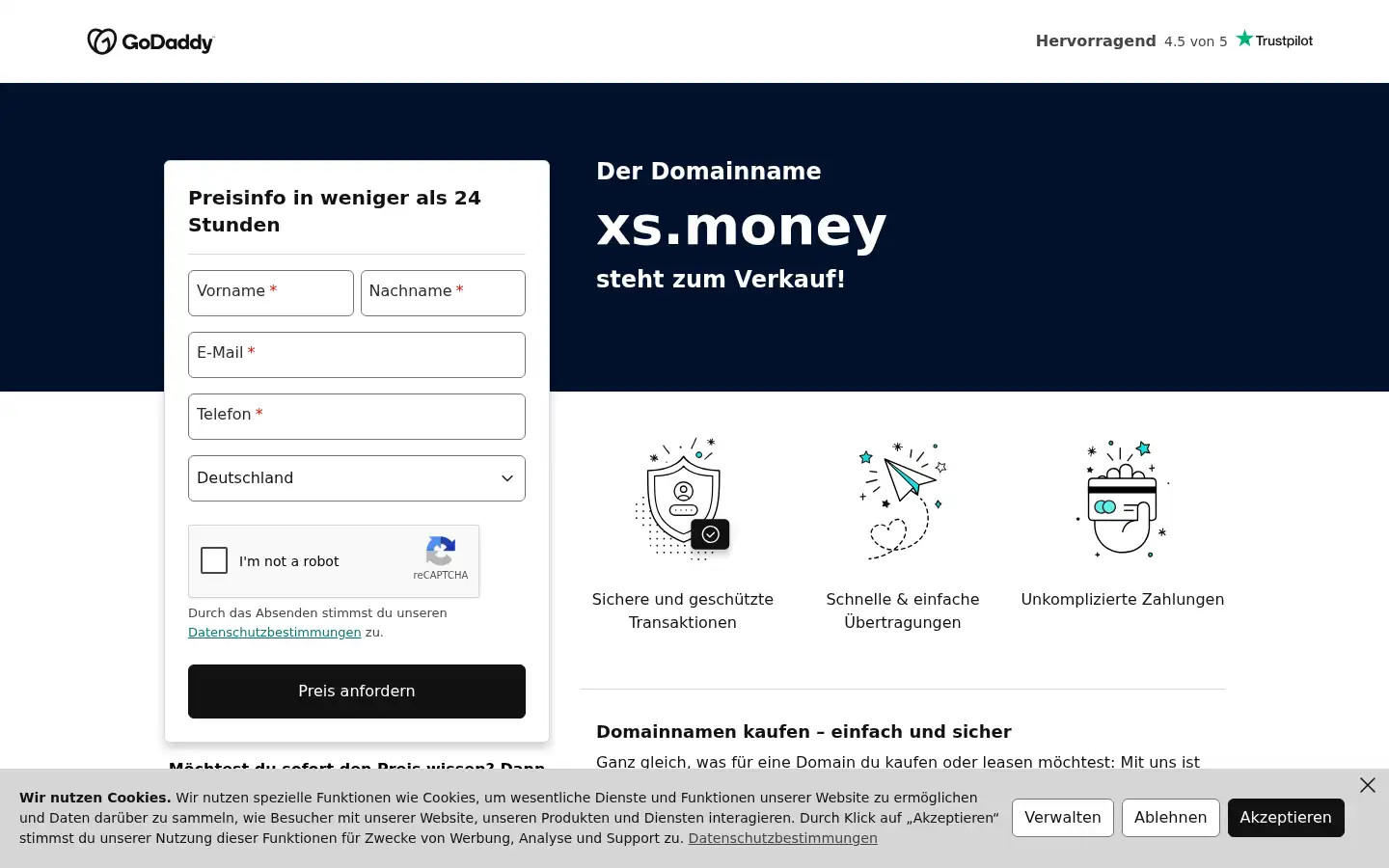 Screenshot of xs.money