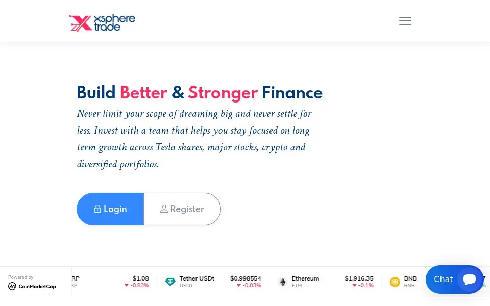 Screenshot of xspheretrade.com