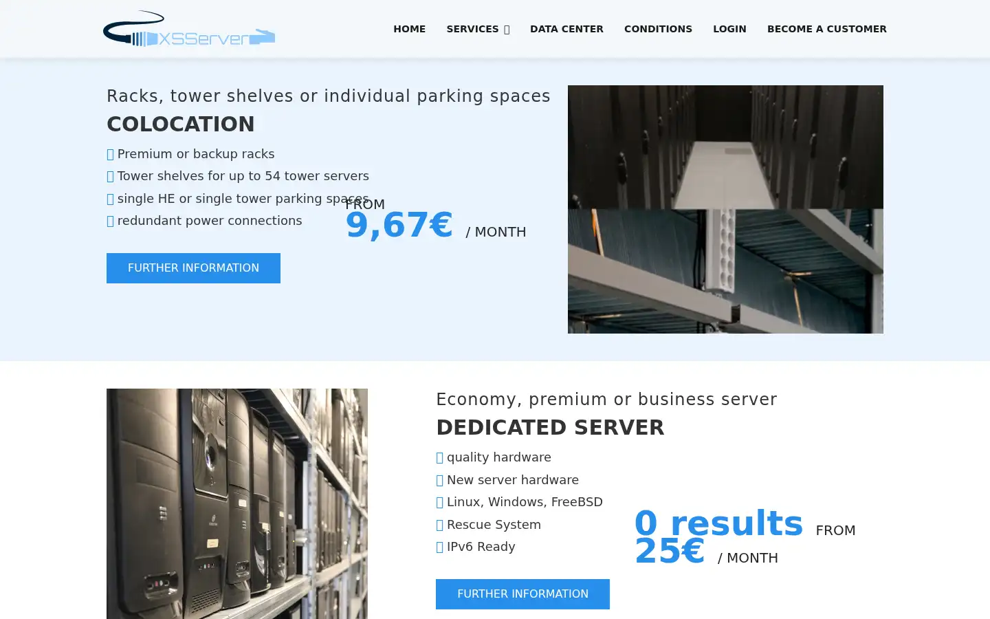 Screenshot of xsserver.gmbh