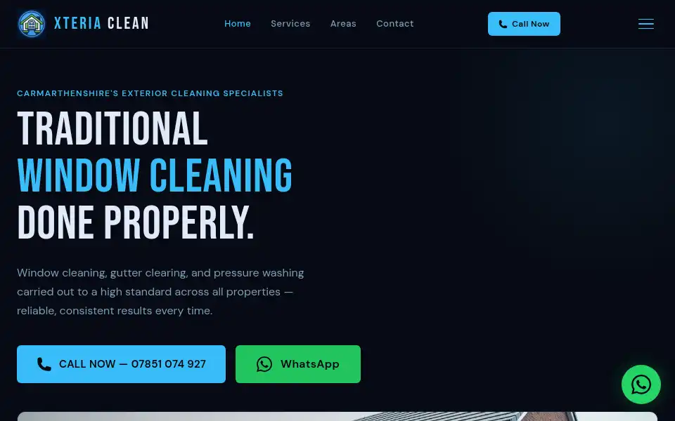 Screenshot of xteriaclean.co.uk