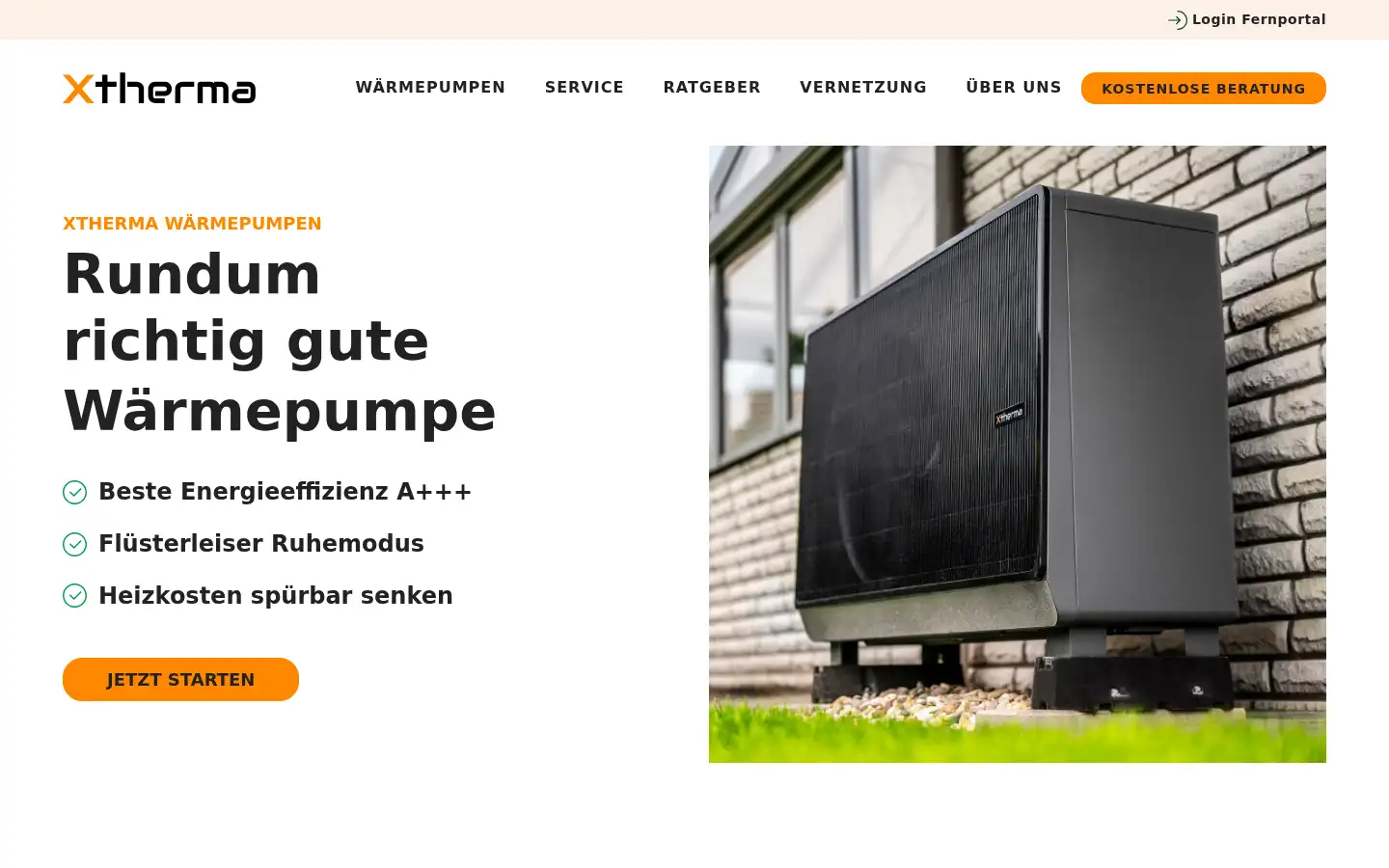 Screenshot of xtherma.de
