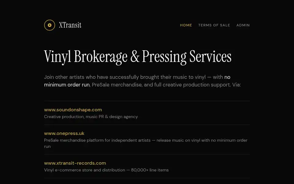 Screenshot of xtransit.uk