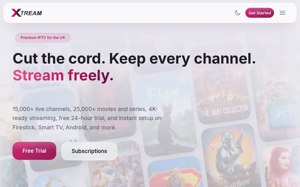 Screenshot of xtreamtv.uk