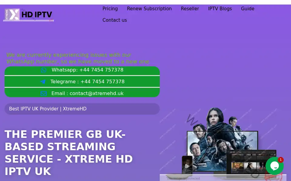 Screenshot of xtremehd.uk