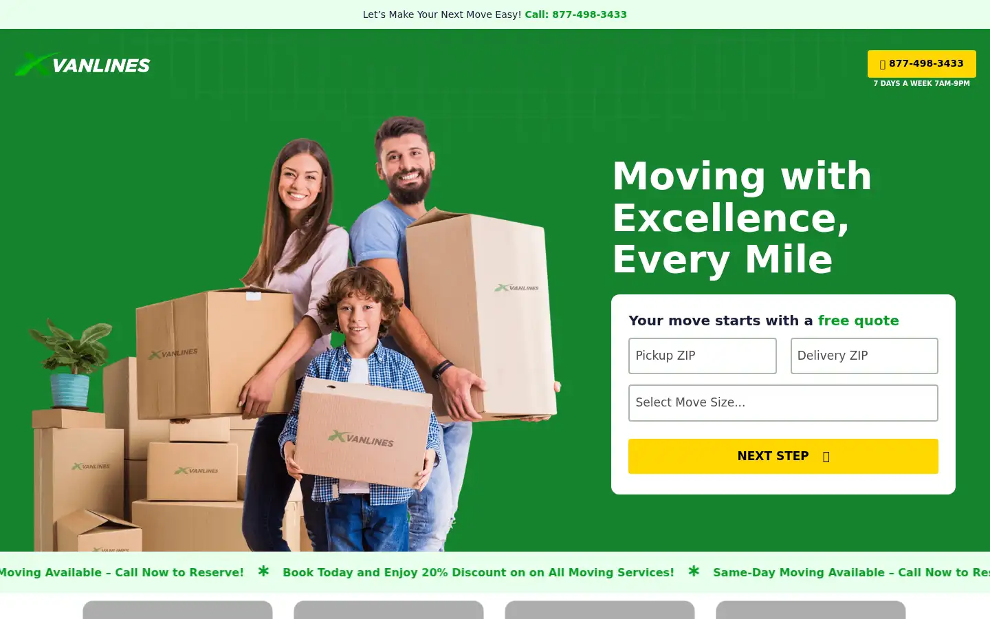 Screenshot of xvanlines.com