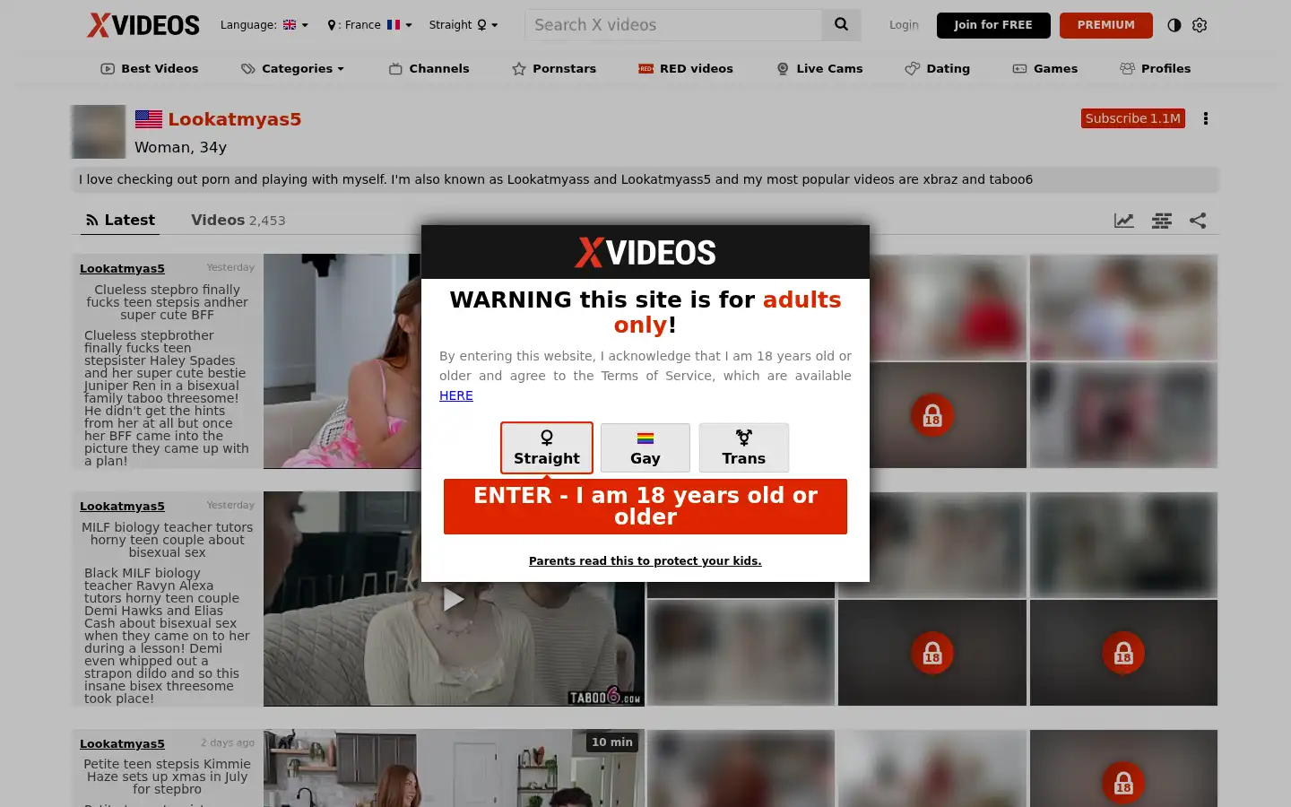 Screenshot of xvideos.tube