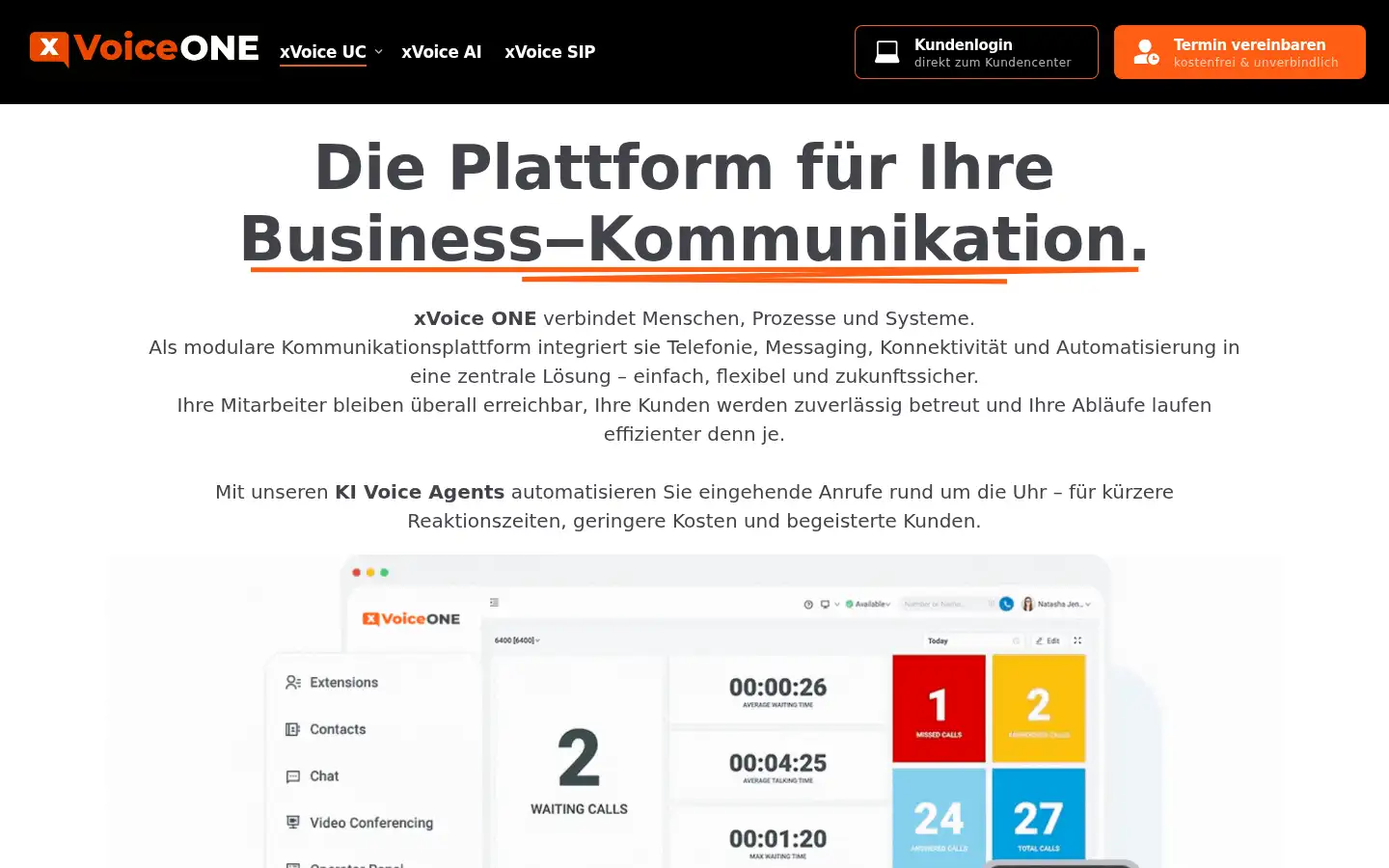 Screenshot of xvoice-uc.de