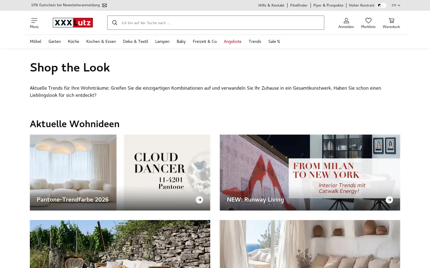 Screenshot of xxxlutz.ch