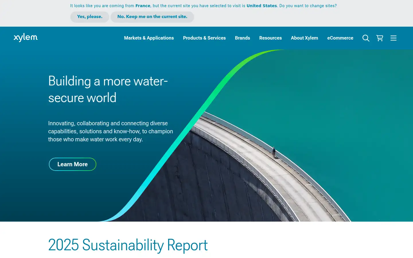 Screenshot of xylem.com