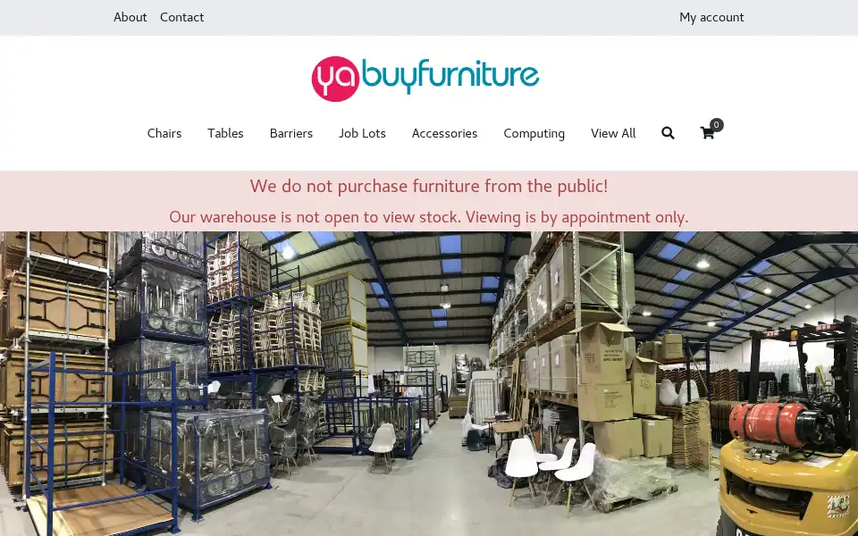 Screenshot of yabuyfurniture.com