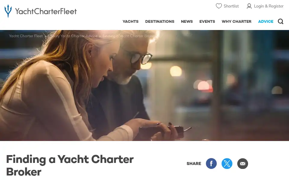 Screenshot of yachtcharterfleet.com
