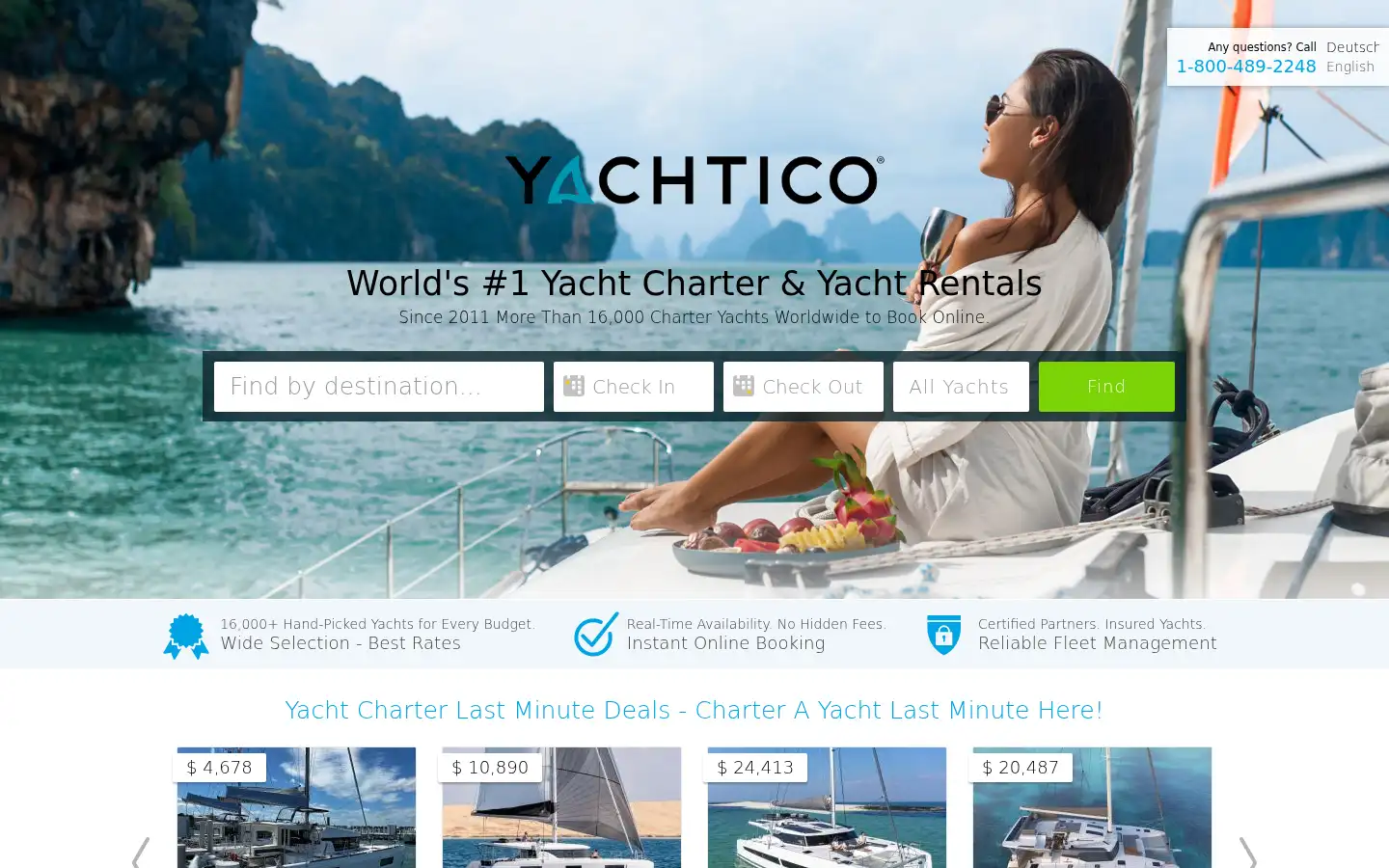 Screenshot of yachtico.com