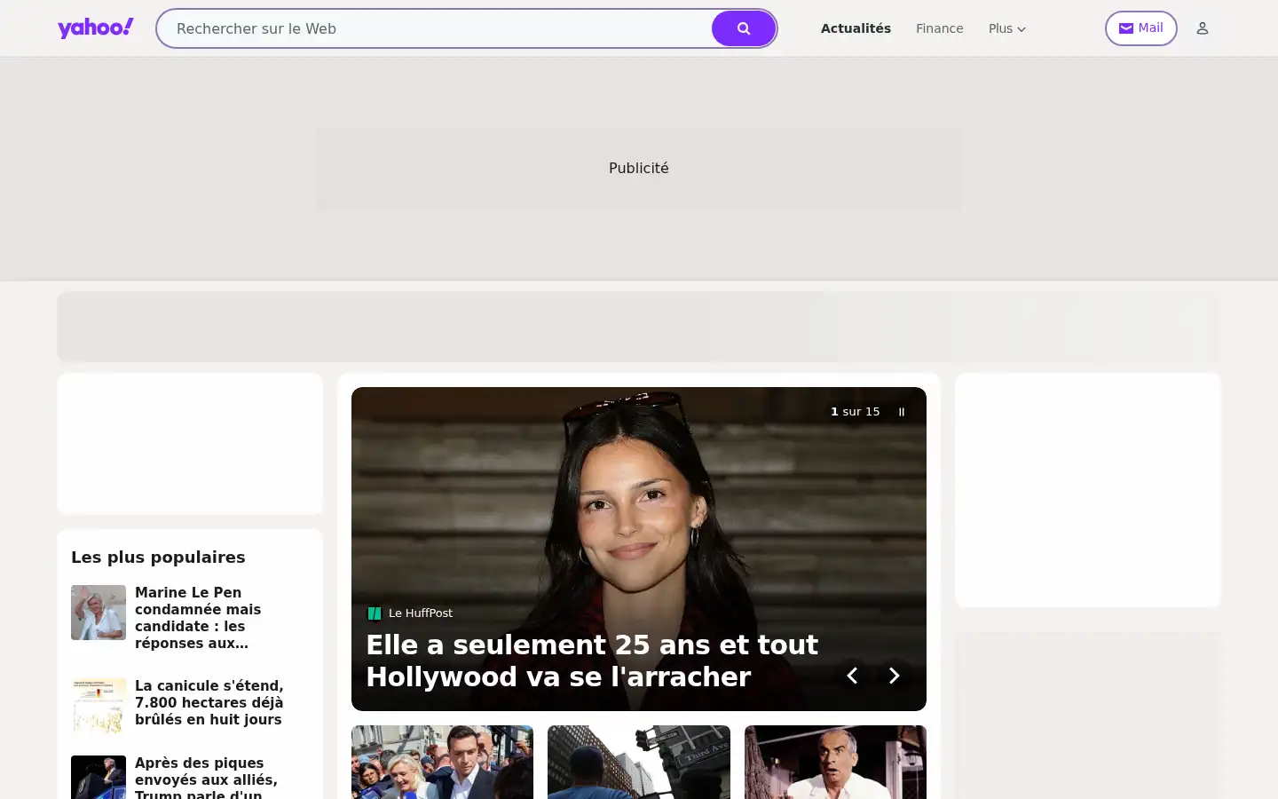 Screenshot of yahoo.com