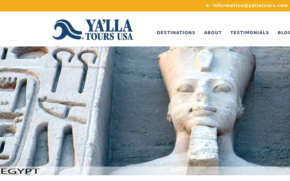 Screenshot of yallatours.com