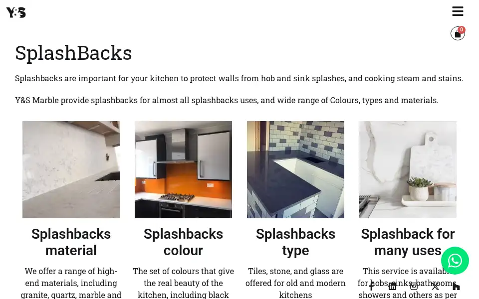Screenshot of yandsmarble.co.uk