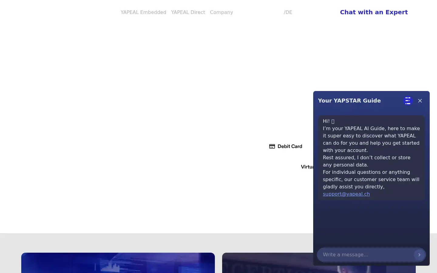 Screenshot of yapeal.ch