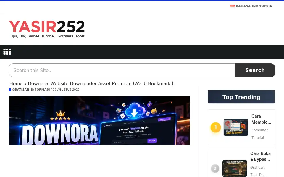 Screenshot of yasir252.com