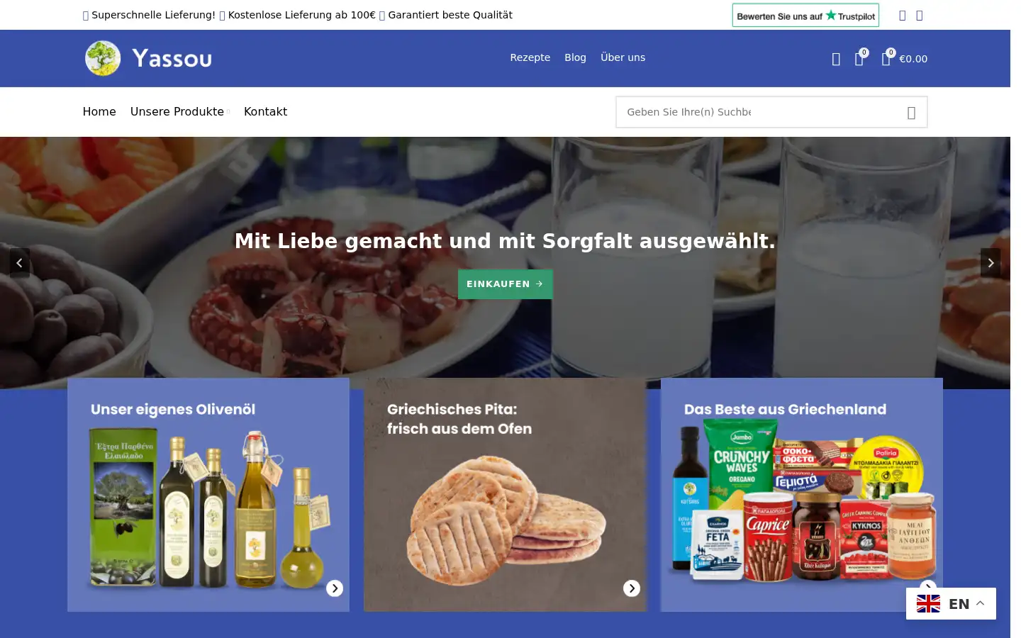 Screenshot of yassou.de