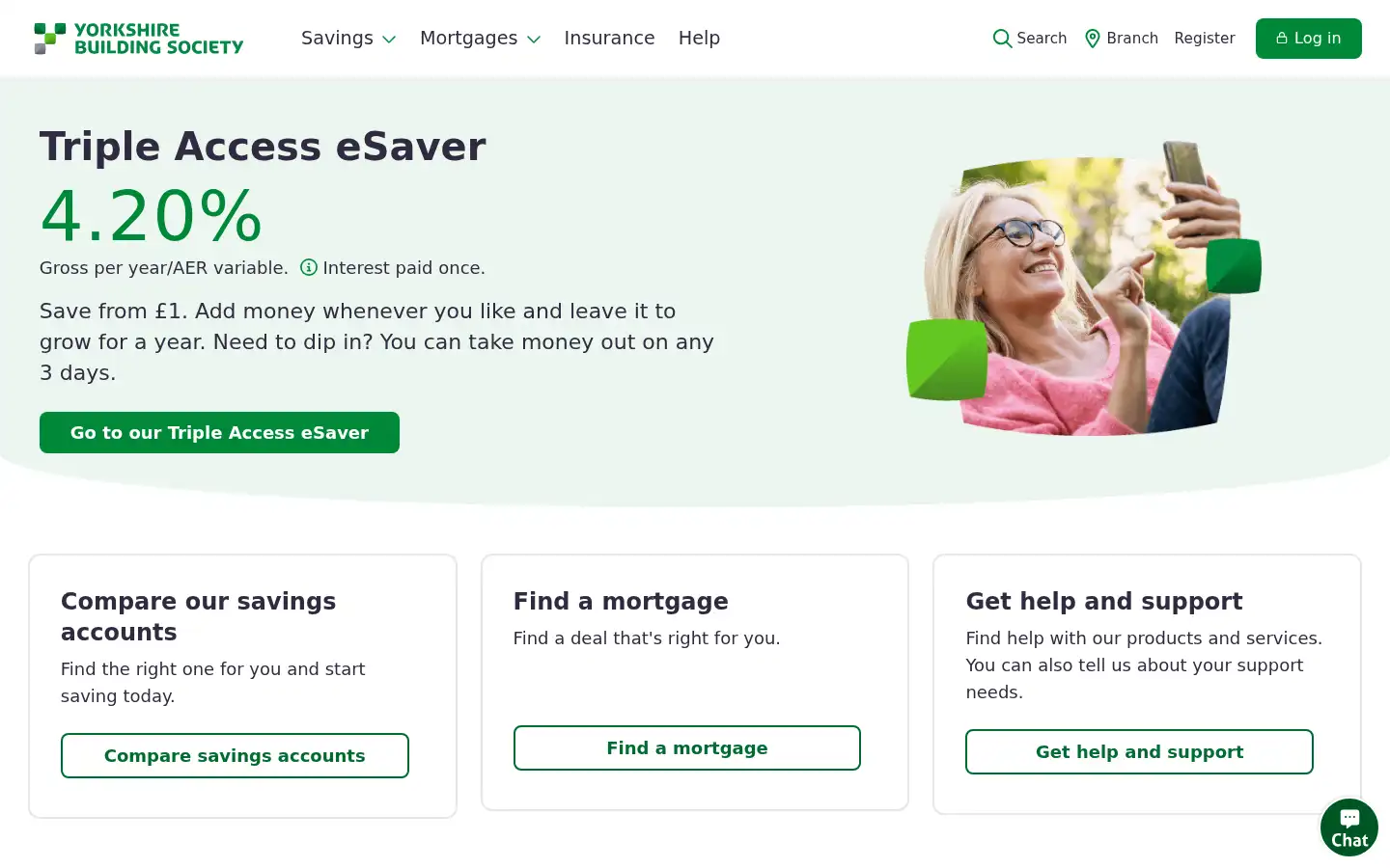 Screenshot of ybs.co.uk