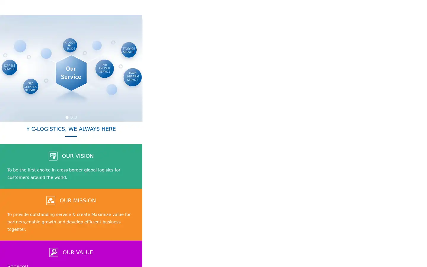 Screenshot of yc-express.com.cn
