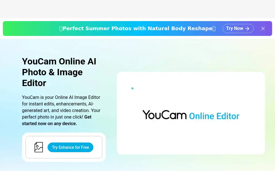 Screenshot of yce.perfectcorp.com